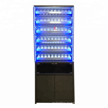 Flooring Metal Led Cigarette Cigar Display Cabinet